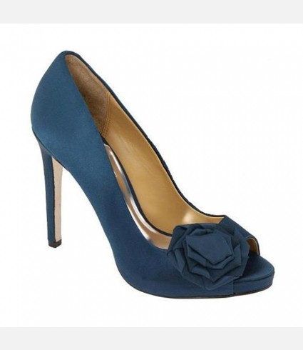 Frank Teal Peep-Toe Pump