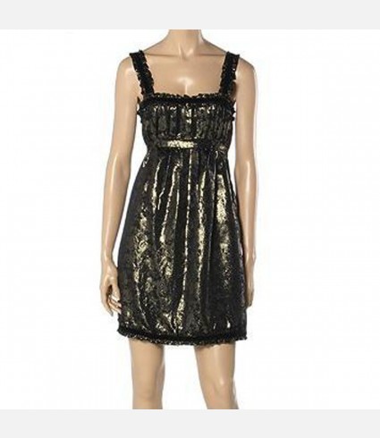 Velvet Trim Dress