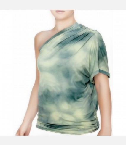 Rose Print Pleated Top