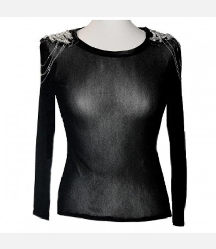 Bruna Romeo Black Tulle Top_1200x1200px