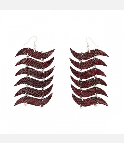 Leather Wave Earrings