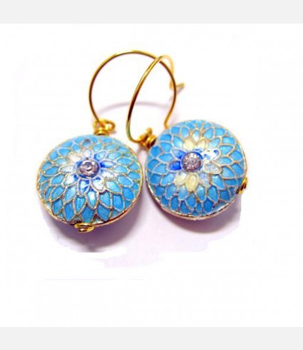Cloisonne  Beadsed Earrings