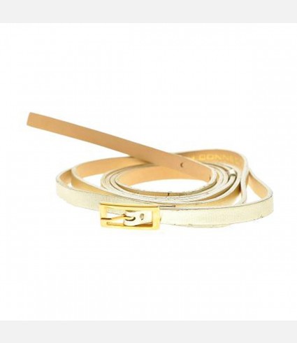 Metallic Gold Skinny Belt