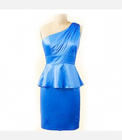 One Shoulder Peplum Dress