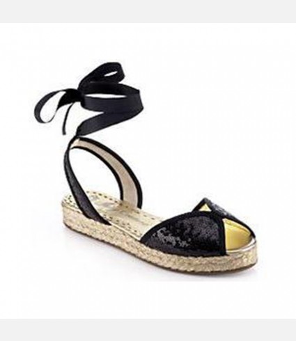 Black Sequin Lindie Flats