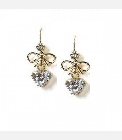 Bow and Heart Earrings
