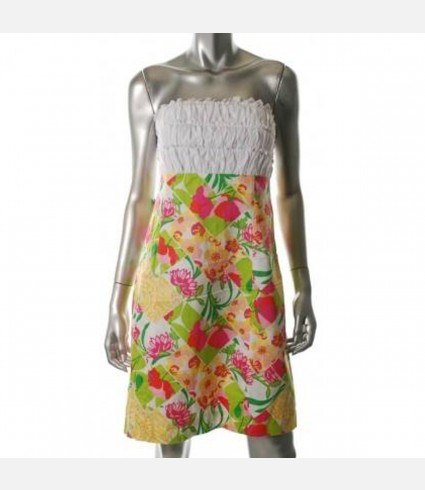 White Smock Top Floral Dress