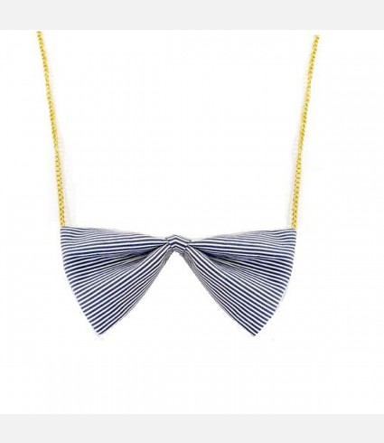 Blue Pinstripe Necklace