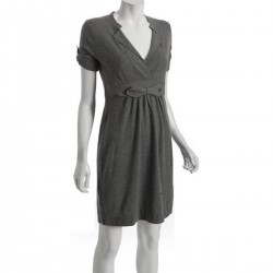Wool Short Sleeve Sweater Dress