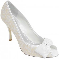 Logo Peep Toe Pumps