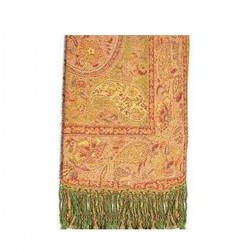 Brown Pashmina Jacquard Scarf