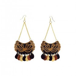 Butterfly Leather Teardrop Earrings