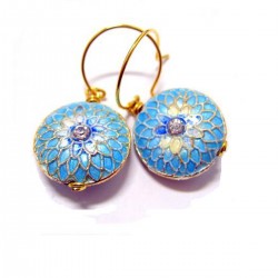Cloisonne  Beadsed Earrings