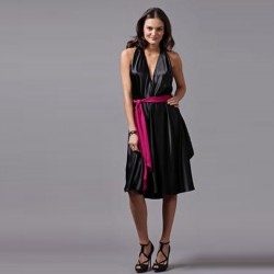 Raina Satin Trapeze Dress