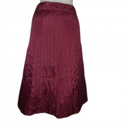 Merlot Faux Pleated Skirt
