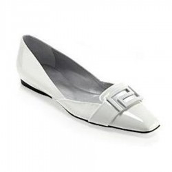 White Patent Leather Flats