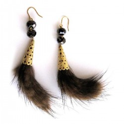 Mink Drop Earrings