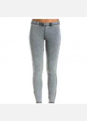 Washed Knit Zip Legging