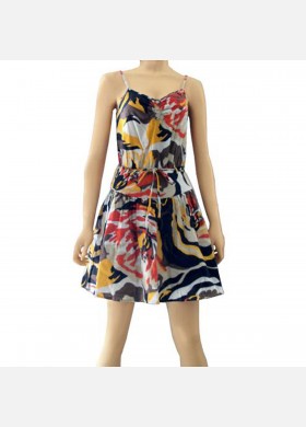 Floral Print Abstract Dress