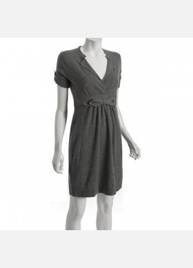 Wool Short Sleeve Sweater Dress