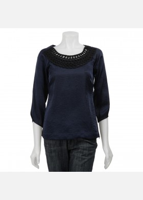 BCBGeneration 3/4-sleeve Loop Trim Top