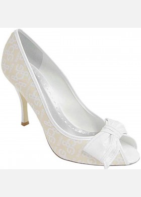 Logo Peep Toe Pumps