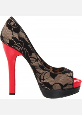 Samantee Black Lace Pump