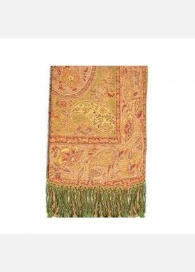 Brown Pashmina Jacquard Scarf