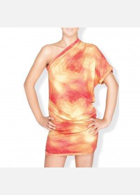 Rose Print Pleated Dress