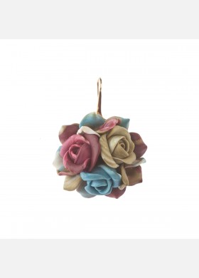 Scultpure Flower Multicolor Earrings