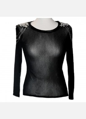 Bruna Romeo Black Tulle Top_1200x1200px