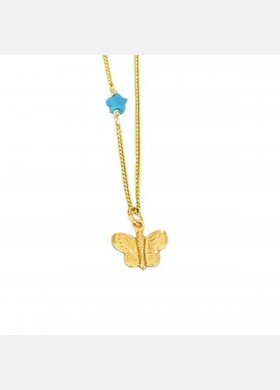 Butterfly on Star Necklace