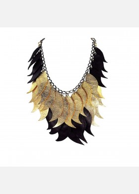 Leather Feather Necklace