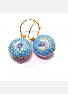 Cloisonne  Beadsed Earrings