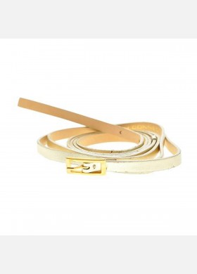 Metallic Gold Skinny Belt