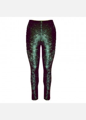 Green Velvet Legging