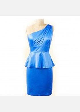One Shoulder Peplum Dress