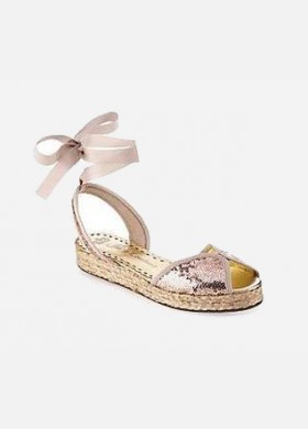Pink Sequin Lindie Flats