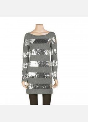 Sequin Stripe Tank Dress
