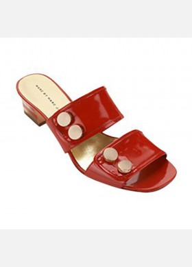 Red Patent Mule Sandals