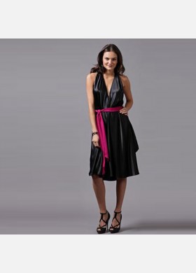 Raina Satin Trapeze Dress