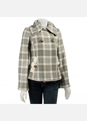 Wool Blend Trapeze Jacket