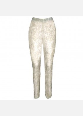 White Velvet Legging